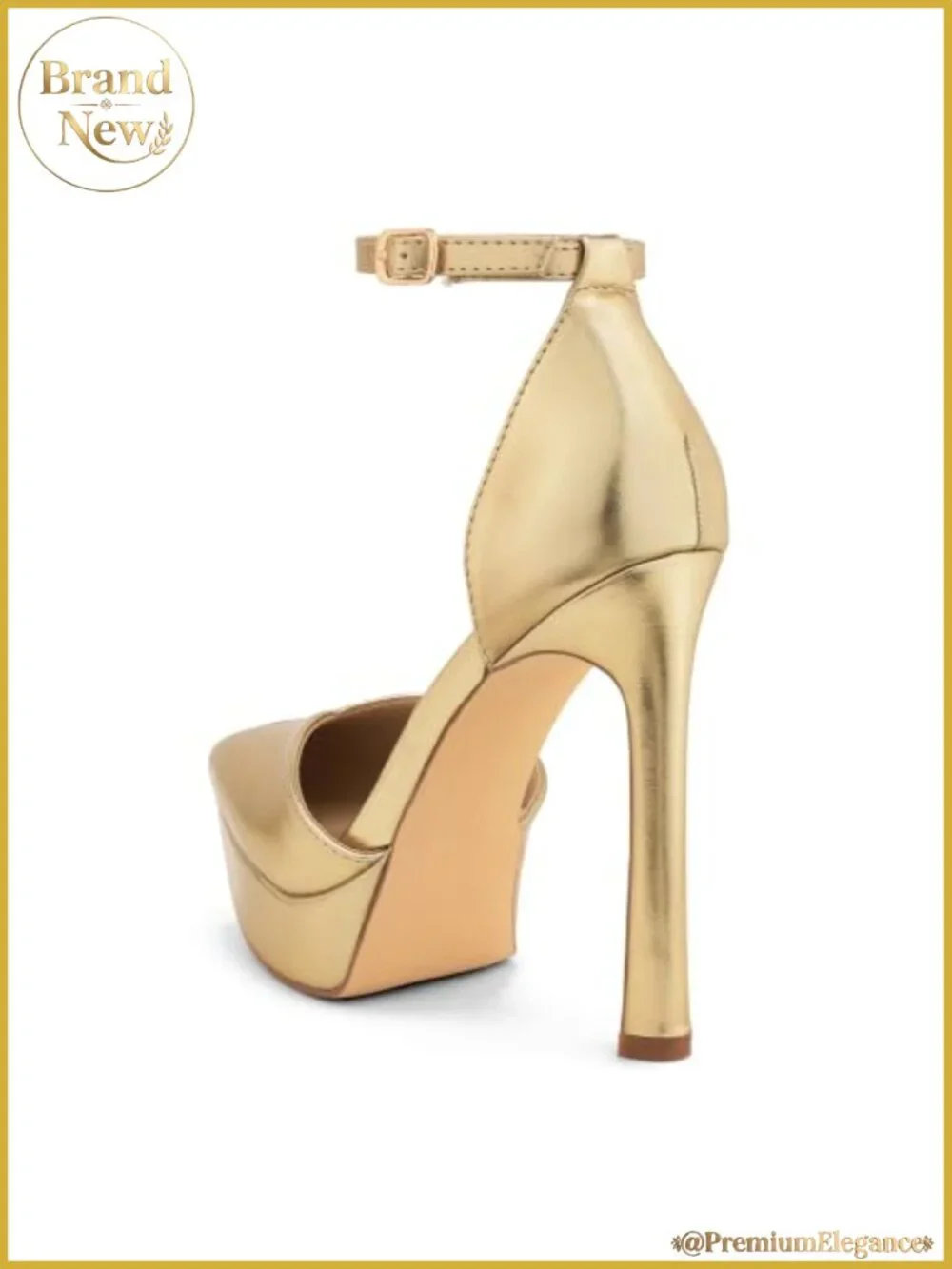 Luxurious 5 inch High Ankle Strap Platform Pumps